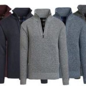 Alta mens CASUAL fleece lined half zip sweater